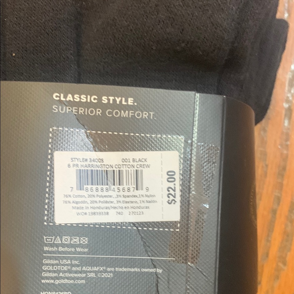 Gold Toe Black Casual Crew Socks - Picture 3 of 5